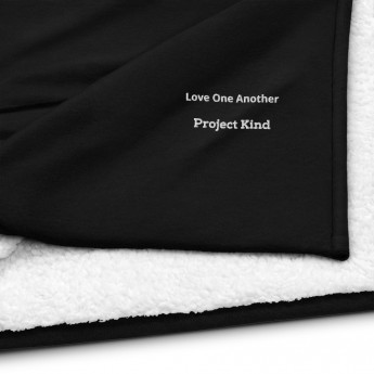 Premium Love One Another sherpa blanket